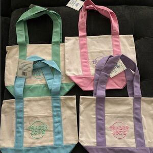 Trader Joe's Pastel Tote Bag - Pink, Lavender, Mint, Light Blue(all 4 for price)